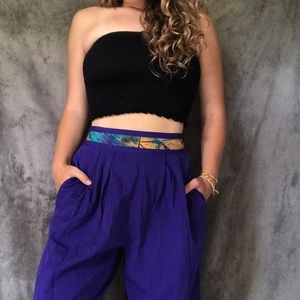 SALE💛Vintage Purple Elastic Waistband Hippy Pants